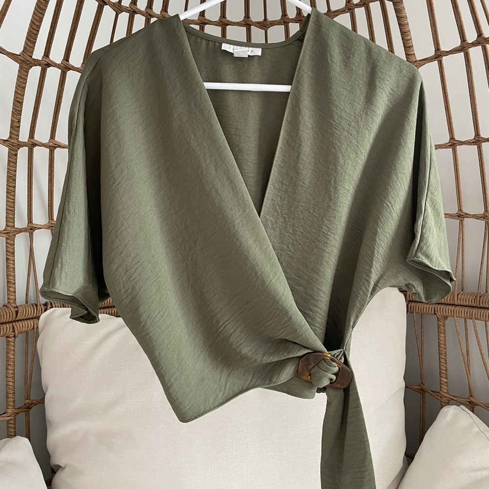 Olive Green Topshop top